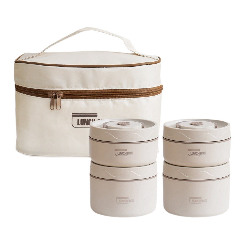 Stainless Steel Tiffin Lunch Box with Bag, model LB0008