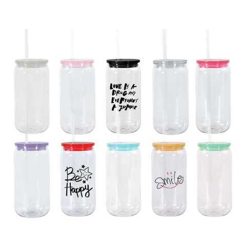 Plastic Cup with Lid and Straw, model PT0001