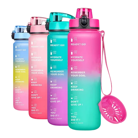 Motivational Tritan Fitness Water Bottle, model PWB0001