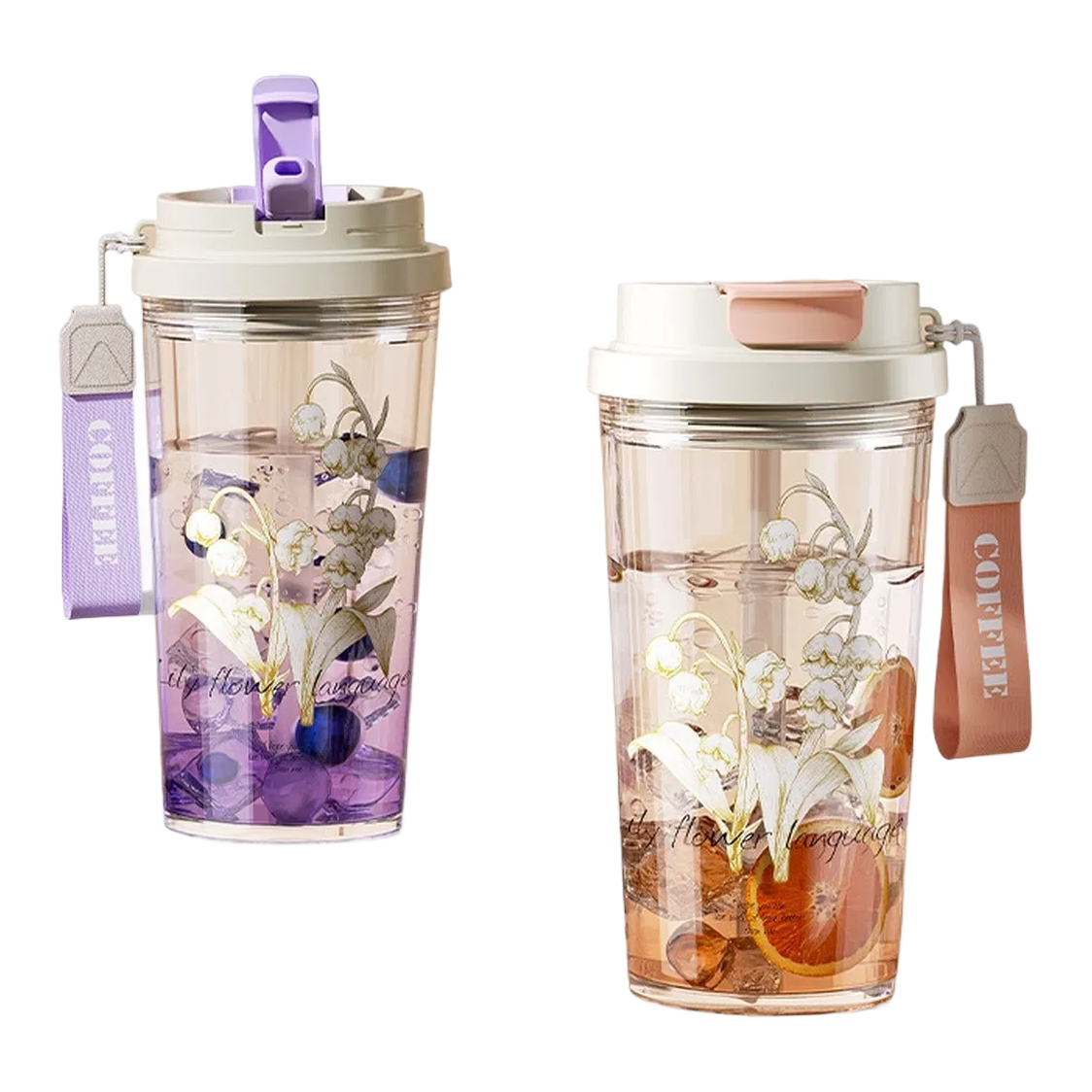 Plastic Straw Cup, model PWB0027