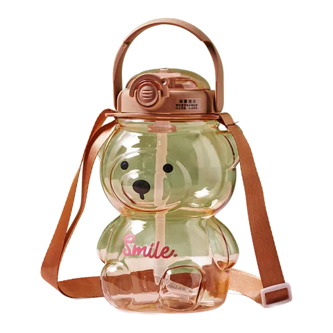 Cute Bear Plastic Water Bottle, model PWB0028