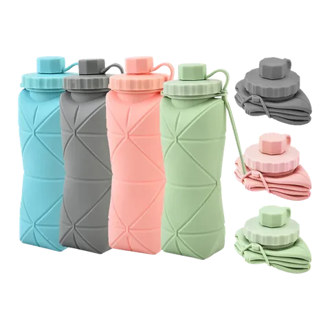 Folding Silicone Water Bottle, model SWB0002