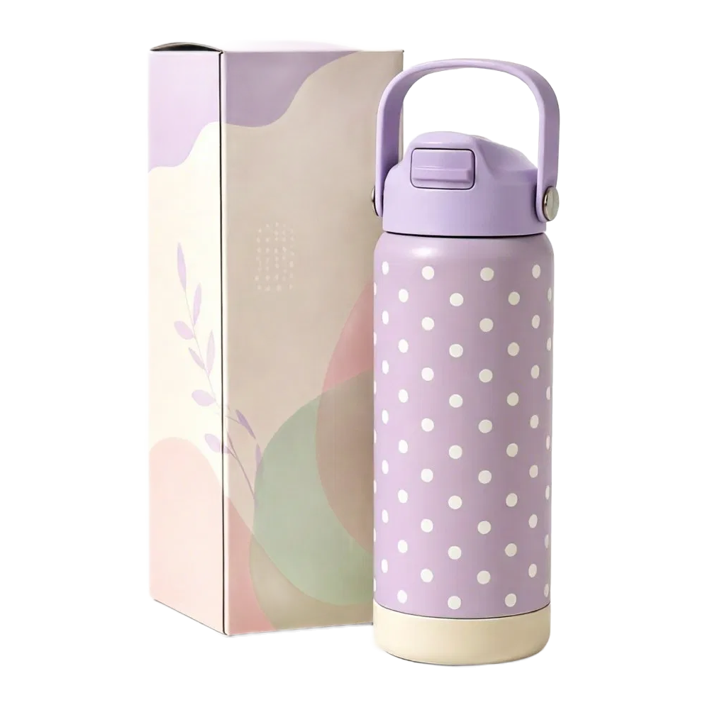 Double Wall Vacuum Bottle with Spare Lids, model VF0026